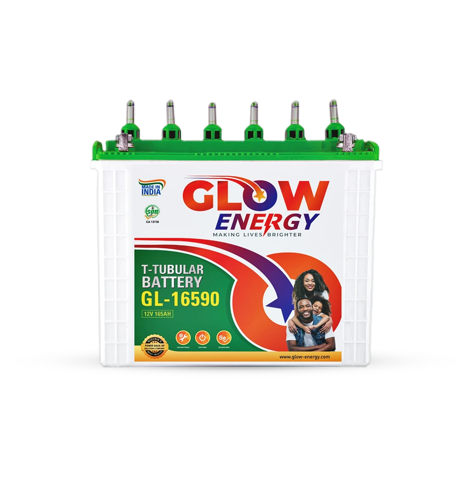 Glow 165AH tubular battery